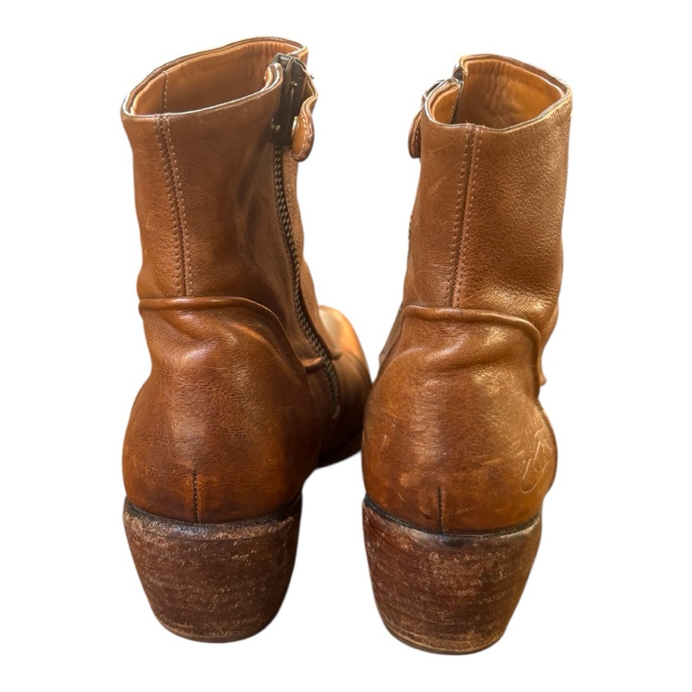 John Fluevog Passage Preet Brown Leather Ankle Boots - Picture 4 of 8